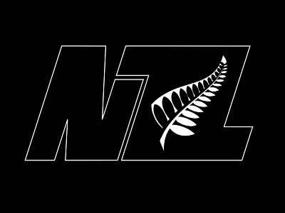 New Zealand black brand design fern graphic design identity kiwi logo new zealand oceania travel visual