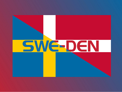 SWE-DEN brand danmark denmark design europe fifa football graphic design identity logo nordic scandinavian soccer sports sverige sweden visual
