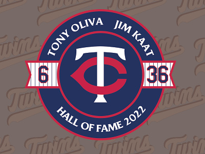 Minnesota Twins - Tony Oliva, Jim Kaat (Hall of Fame 2022) 2022 baseball brand design graphic design identity logo minnesota sports twin cities twins visual