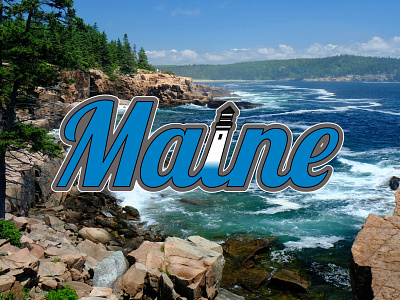 Maine brand coast design graphic design identity logo maine new england state travel visual