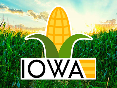 Iowa brand corn design field graphic design identity iowa logo midwest state travel visual