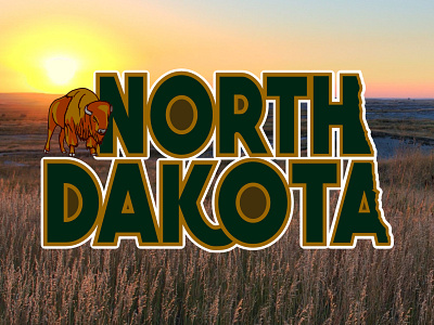 North Dakota bison brand design graphic design identity logo north dakota state travel visual