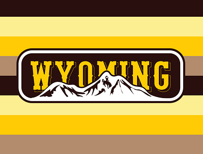 Wyoming brand cowboy design graphic design identity logo state travel visual wyoming