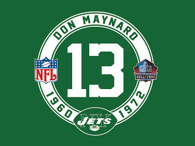 New York Jets - Don Maynard brand design football graphic design hall of fame identity jets logo new york nfl sports visual