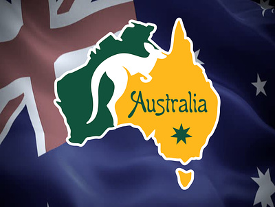 Australia australia brand commonwealth cross design down under graphic design identity kangaroo logo oceania oz southern travel visual