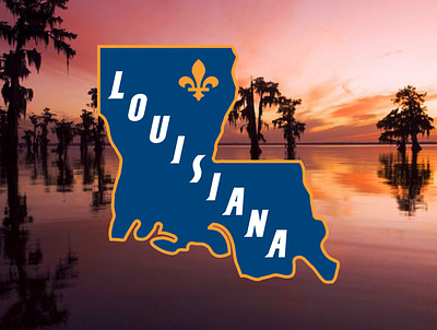 Louisiana bayou brand design graphic design identity logo louisiana louisiane south state travel visual