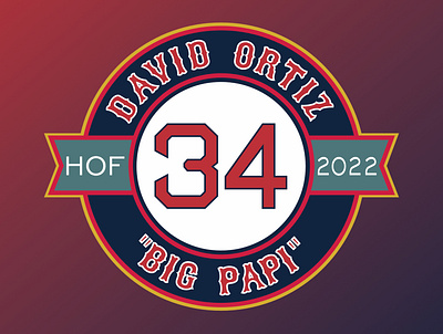 David Ortiz baseball boston brand design graphic design hall of fame identity logo mlb red sox sports visual