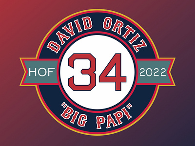 David Ortiz baseball boston brand design graphic design hall of fame identity logo mlb red sox sports visual