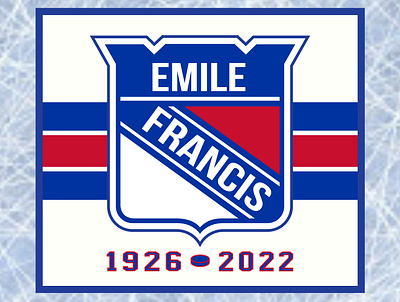New York Rangers - Emile Francis brand design graphic design hall of fame hockey ice identity logo new york nhl rangers sports visual