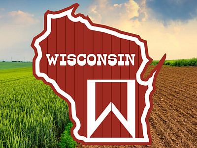 Wisconsin barn brand dairy design farm graphic design identity logo midwest state travel visual wisconsin
