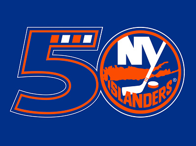 New York Islander - 50th Anniversary 50 anniversary brand design graphic design hockey ice identity islanders logo long island new york nhl sports visual