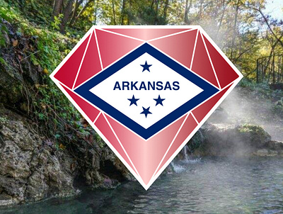 Arkansas arkansas brand design diamond graphic design identity logo natural south state travel visual