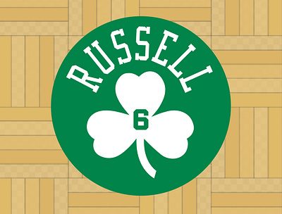 Bill Russell (Boston Celtics) 6 basketball boston brand celtics champion design graphic design identity legend logo nba sports visual