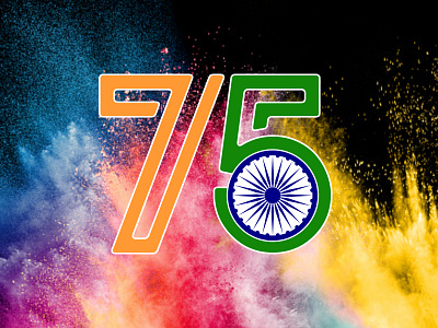 India 75 75 asia brand branding desi design graphic design identity illustration independence india logo south asia travel ui visual