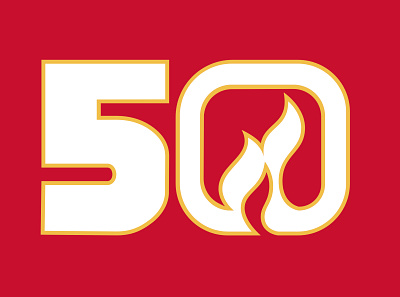 Calgary Flames (Fifty Years of Flames Hockey) 50 atlanta brand branding calgary design flames graphic design hockey ice identity illustration logo nhl sports ui visual