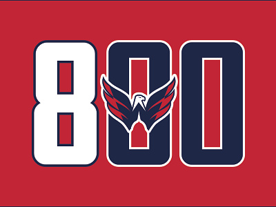 Alexander Ovechkin - 800 Goals 8 800 brand branding capitals design graphic design hockey ice identity illustration logo nhl sports ui visual washington