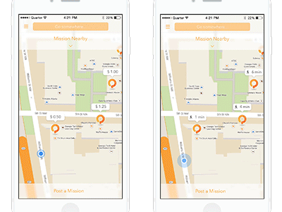 Quarter UI Demo app hype2 interaction navigation sketch3 solomo ui