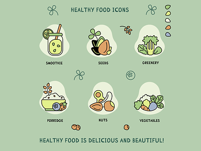 HEALTHY FOOD ICONS