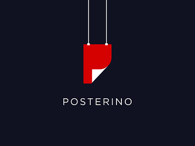 Posterino art debut invitation logo logos logotype mark p poster symbol