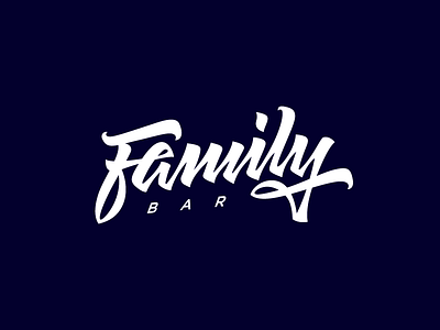 Family bar beer letter lettering logo logotype pab
