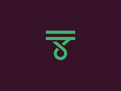 T letter logo logotype mark music rune t type