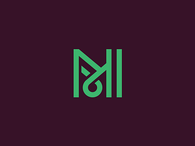 M letter logo logotype m mark music rune type