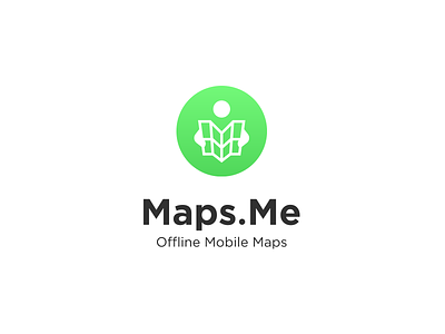 Maps.Me logo logotype m map mark mobile navigation people pin symbol travel