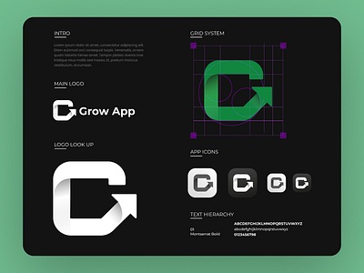 Logo design - Grow app app branding design graphic design illustration logo typography ui ux vector