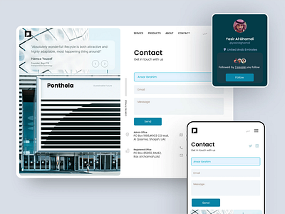 Contact Page / Form app barmej contact design form ui ux website