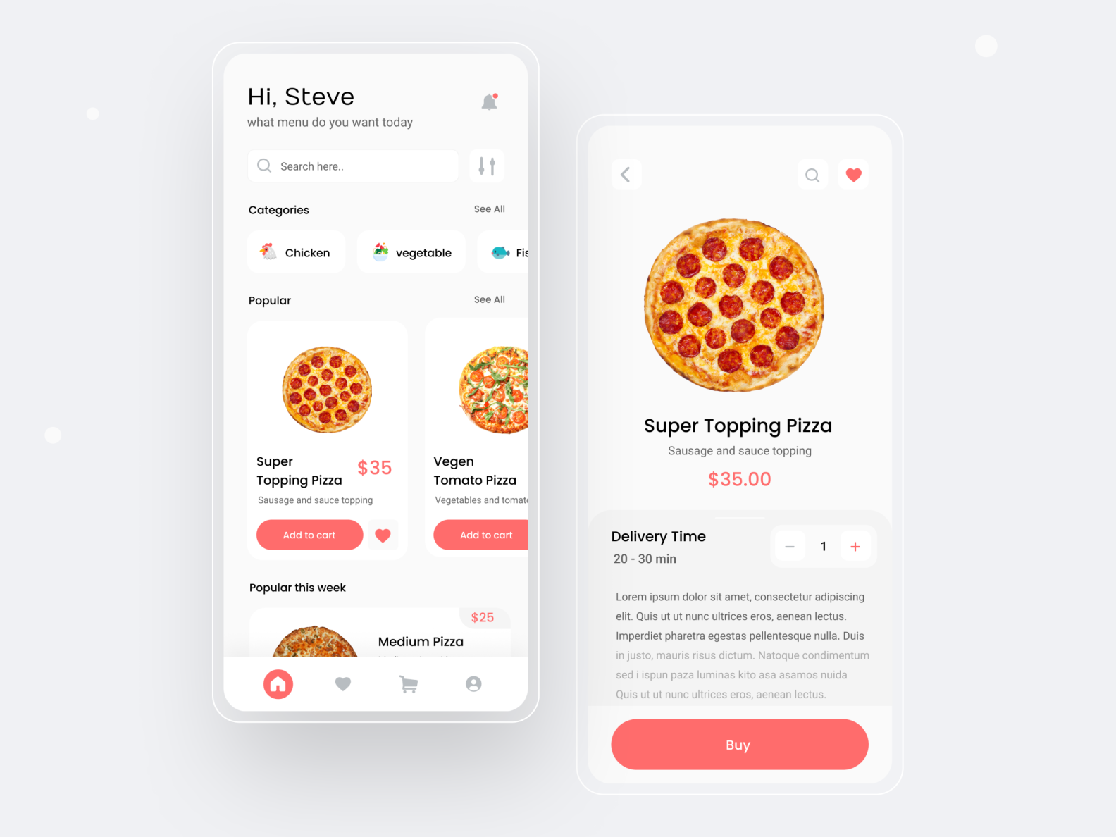 Pizza | App Design by Andre Rio for Peddium on Dribbble