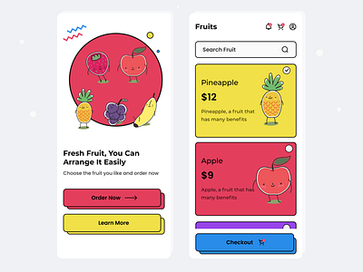 Fruit | App Design app clean design fruit mobile popular retro tranding ui uidesign uiuxdesign uxdesign