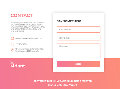 Contact Form UI Design contact contact form design figma form front end gradient light ui user interface web design website
