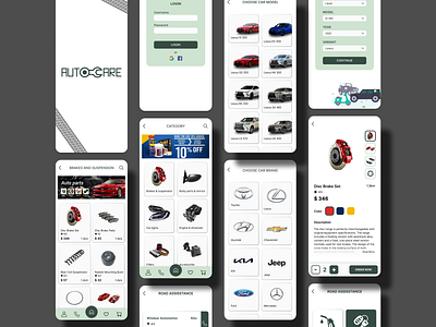 Auto Care Mobile App Concept Design app automobile bikes branding design illustration logo online service ui