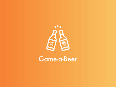 Fun minimal logo design - Game-a-Beer beer game lettering logo logo design logodesign