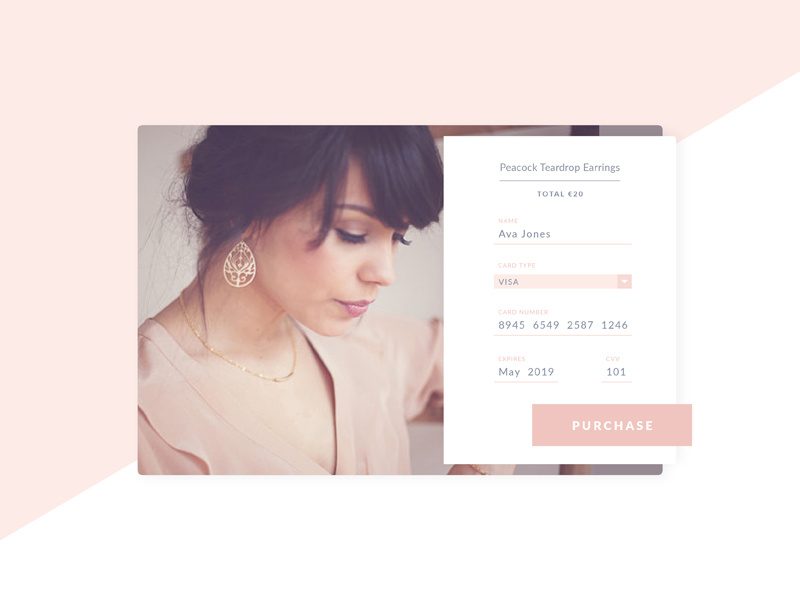 Daily UI 002 - Credit Card Checkout web design web ux ui credit card checkout form cart shopping dailyui 002