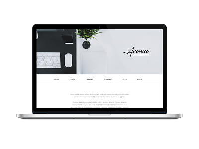 Avenue Web Design clean desk flat homepage landing page layout ui ux web web design website