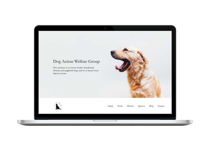 DAWG Landing Page dog minimalist ux ui web web design landing page