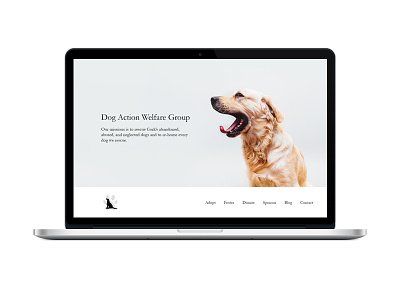 DAWG Landing Page dog landing page minimalist ui ux web web design