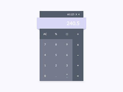 Daily UI 004 - Calculator 004 calculator dailyui flat material ui ux