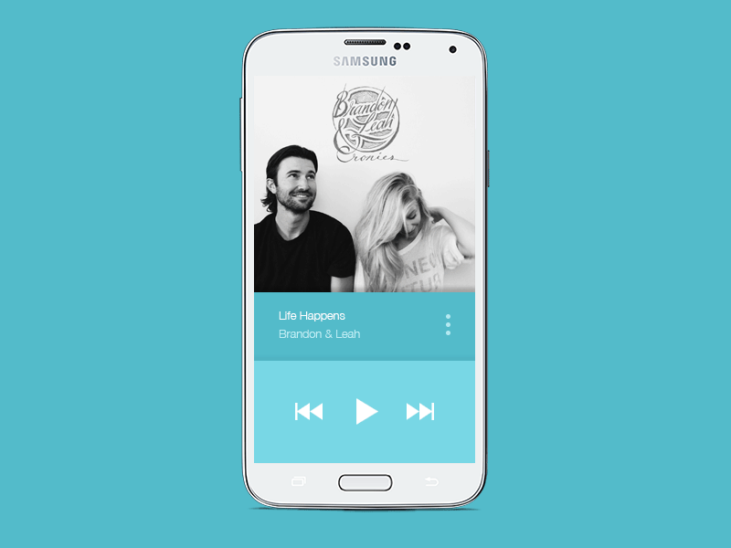 Daily UI #009 - Music Player 009 app dailyui gif music music player phone play player transition ui ux