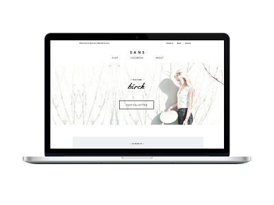 Sans Storefront clean ecommerce homepage layout minimalist shop store ui ux web web design website