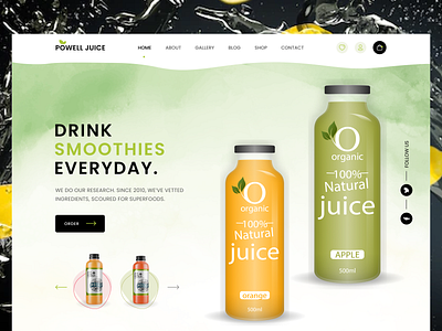 Natural Fruit Juice Web Design