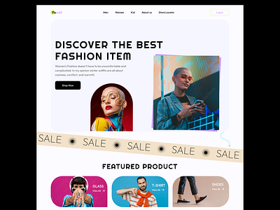 Fashion UI Design branding business cloth design fashion header landi landing page ui uiux