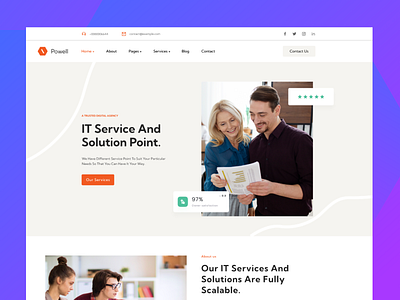 Powell IT Solution landing page