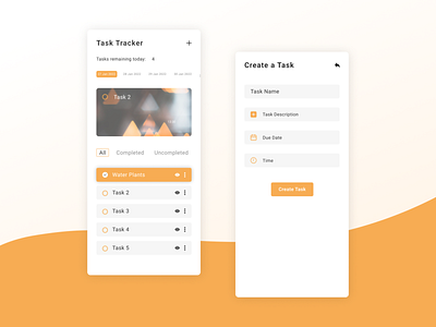 Task Tracker App - Light app design interface mobile apps mobileapp mobileappdesign ui ui design ux ux ui design