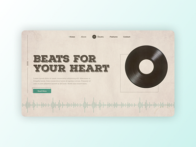 Vintage Music App design interface music old ui ui design ux ux ui design vintage web web apps web design webappdesign