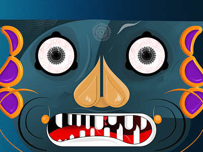 Cyanophobia Illustration blue illustration cyanophobia design face illustration monster vector