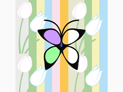 Spex Butterfly abstract affinity designer artistic butterfly colorful concept creativity expression flowers frame glasses idea illustration nature pastel colors relationship spectacles unique