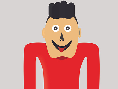 Unker abstract affinity designer animation boring character comedy digital art eyes face funny hair illustartion lame mouth old old man portrait red tongue weird
