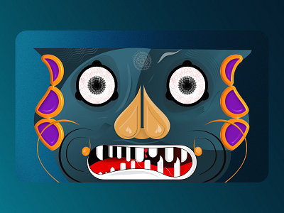 Cyanophobia 3d blue color campaign character design concept cyan design disease expression eyes face fear gradient horror illustration monster phobia scary shadow teeth